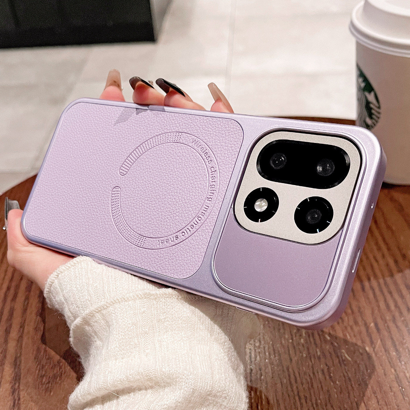 适用于一加15T手机壳1+15轻奢荔枝纹磁吸素皮0PP0保护套全包防摔oneplus15T男女1+15高级感oppo外壳奢华时尚