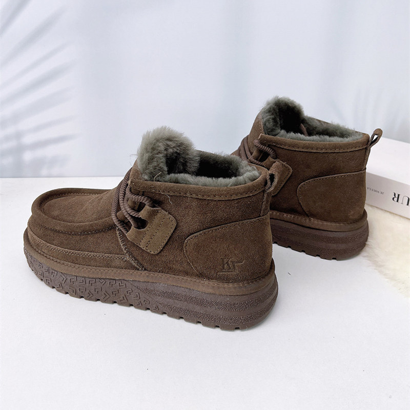 雪地靴男皮毛一体东北防滑真皮短靴加厚羊毛靴子冬季加绒保暖棉鞋,流行男鞋,时尚雪地靴,淘宝优惠券,粉丝福利购,淘宝优惠卷