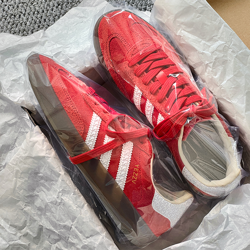 高端正品红色德训鞋复古阿甘鞋男女款2025冬季新款休闲运动板鞋潮