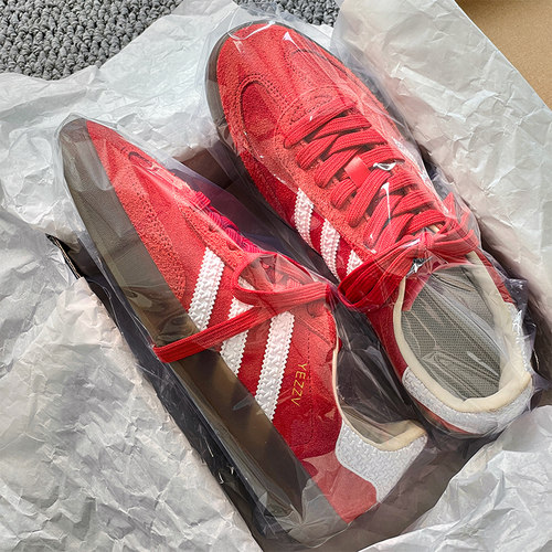 高端正品红色德训鞋复古阿甘鞋男女款2025冬季新款休闲运动板鞋潮