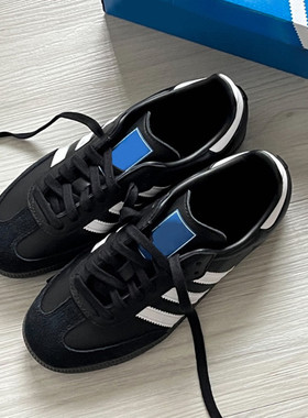 真皮复古黑色德训鞋男女款2026新款防滑增高情侣百搭休闲阿甘板鞋