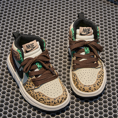 nkki小红书推荐儿童豹纹AJ运动鞋