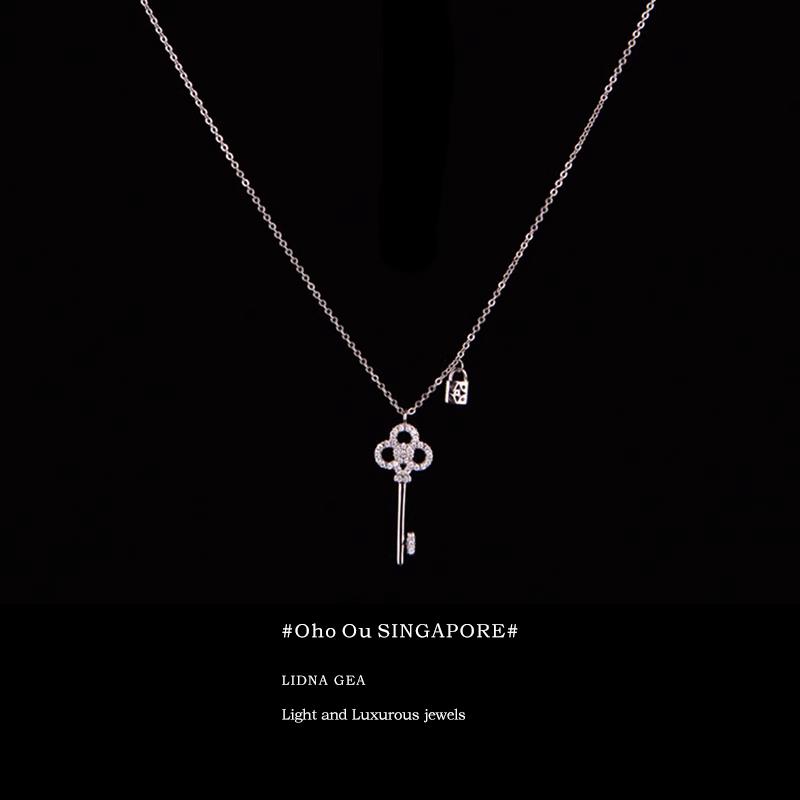 新加坡「设计师」Oho Ou 项链锁骨链锁头钥匙款 小众品牌生日礼物