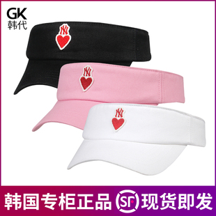韩国MLB儿童帽子宝宝空顶高尔夫遮阳帽NY小标黑色出游防晒童帽夏