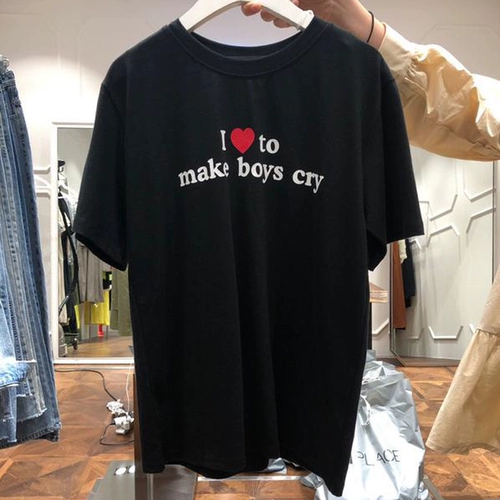 Южнокорейский летний черный хлопковый товар, приятная телу футболка с коротким рукавом, короткий рукав