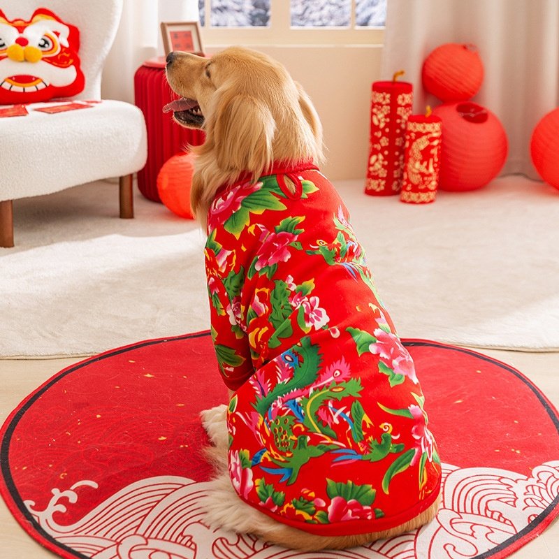 东北花袄中大型犬金毛边牧秋冬季保暖可牵引两脚卫衣宠物狗狗衣服,宠物/宠物食品及用品,狗宠物服装/雨衣,淘宝优惠券,粉丝福利购,淘宝优惠卷