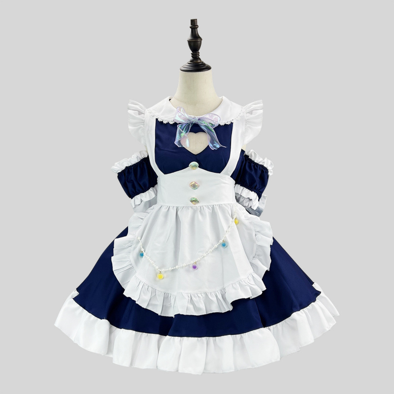 蓝色女仆装可爱性感lolita