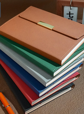 折叠皮面本礼盒A5笔记本皮面商务办公可定LOGO本子厚