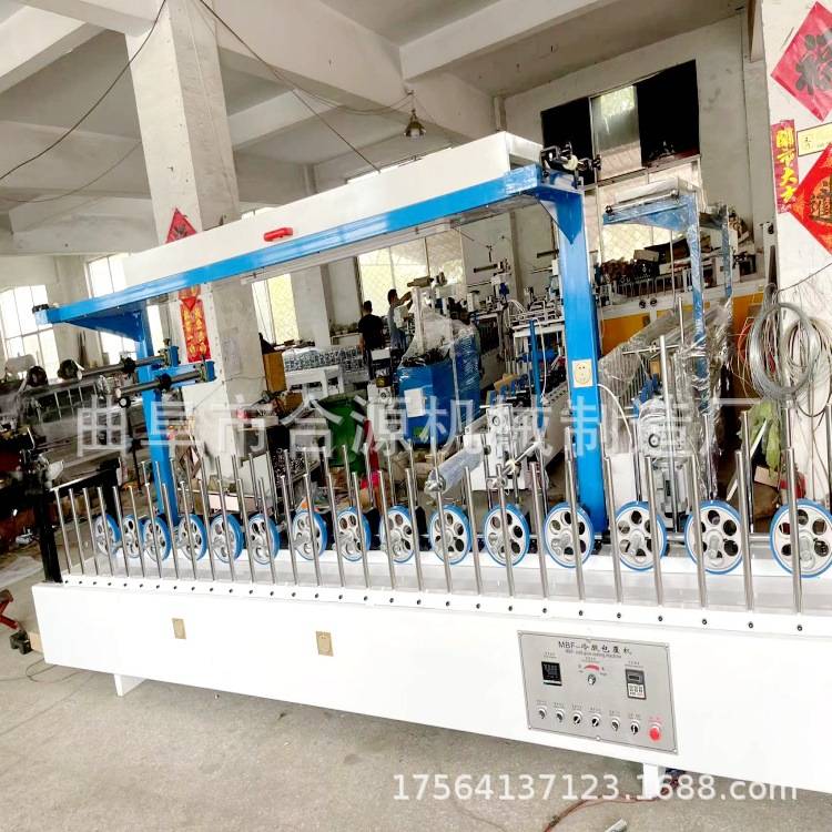 宽窄可调pvc塑质隔墙长城板覆膜机 仿大理石门套板石塑线包覆机
