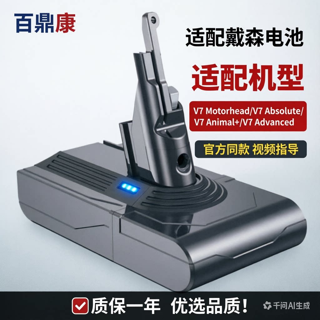 适配dyson戴森吸尘器电池v7/v8/v10 SV11SV37/SV09更换