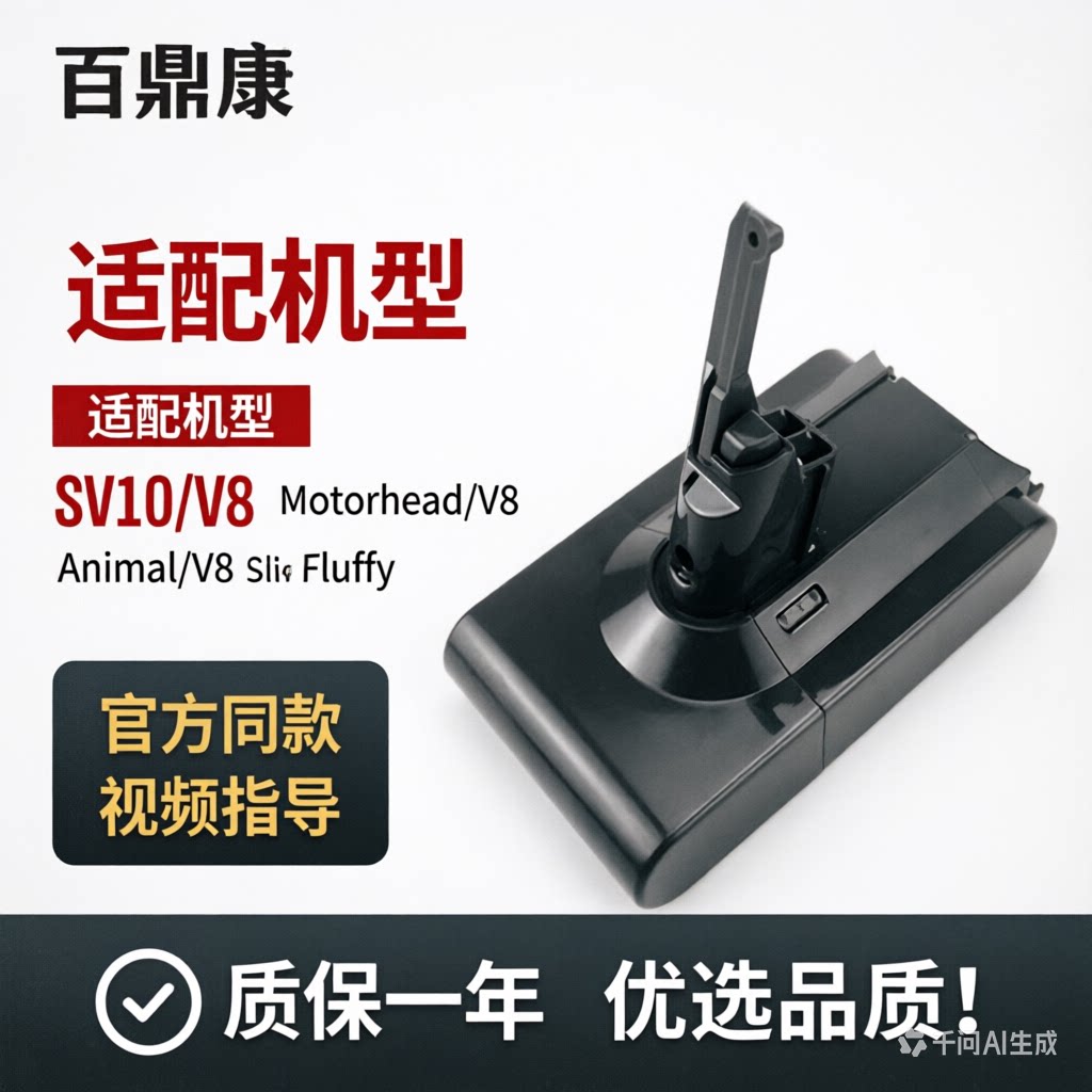 适配dyson戴森吸尘器电池v6v7v8v10dc SV10/11SV03/SV09适配电池