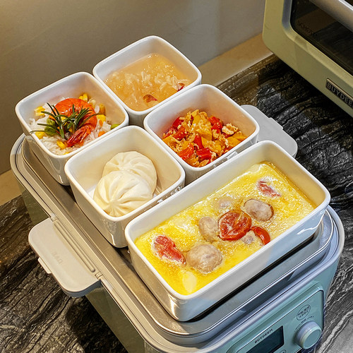 日式家用釉下彩陶瓷蒸盘