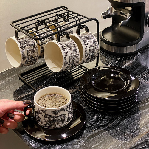 轻奢陶瓷办公室喝水杯咖啡杯套装