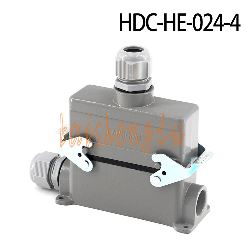24芯高底座   重载连接器HDC-HE-024-4  双扣顶出 16A HE-024-F/M
