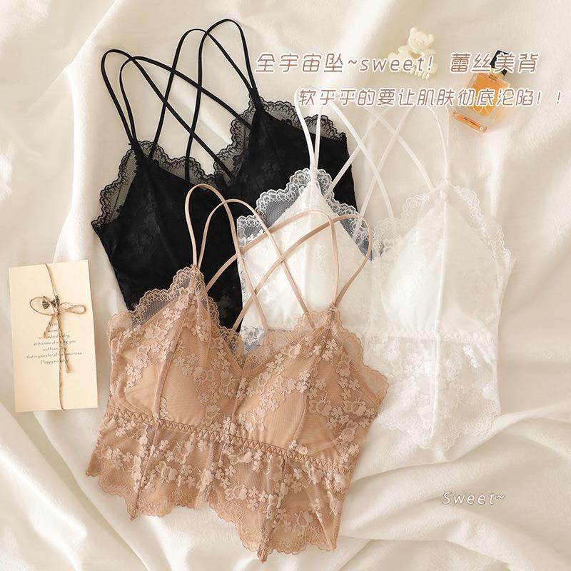 性感蕾丝美背可拆卸胸垫防走光抹胸女士无痕打底裹胸百搭韩版内衣,女装/女士精品,背心吊带,淘宝优惠券,粉丝福利购,淘宝优惠卷