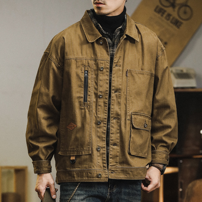 美式潮牌多口袋工装夹克