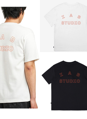 IAB STUDIO 潮牌NEW新款男女同款短袖T恤圆领纯棉情侣衣服