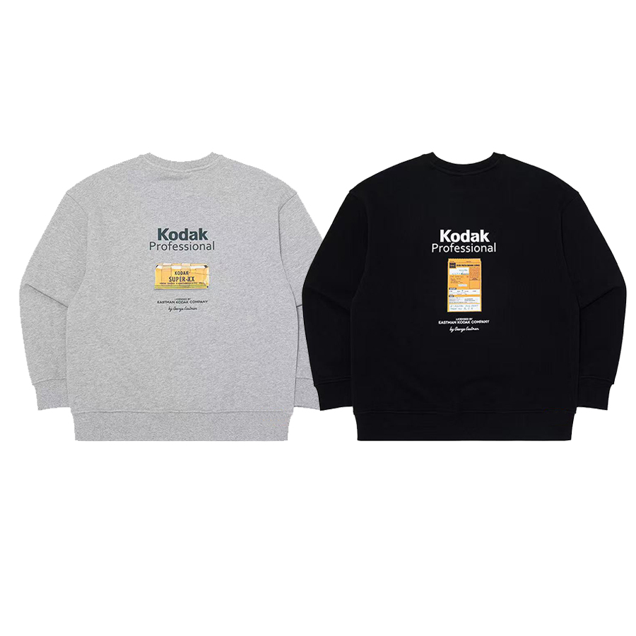 kodak柯达25FW新款潮牌休闲卫衣纯棉长袖长袖圆领运动衫