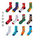 袜子定制纯棉个性 提花袜子来图来样加工定制潮流袜子定做图案logo