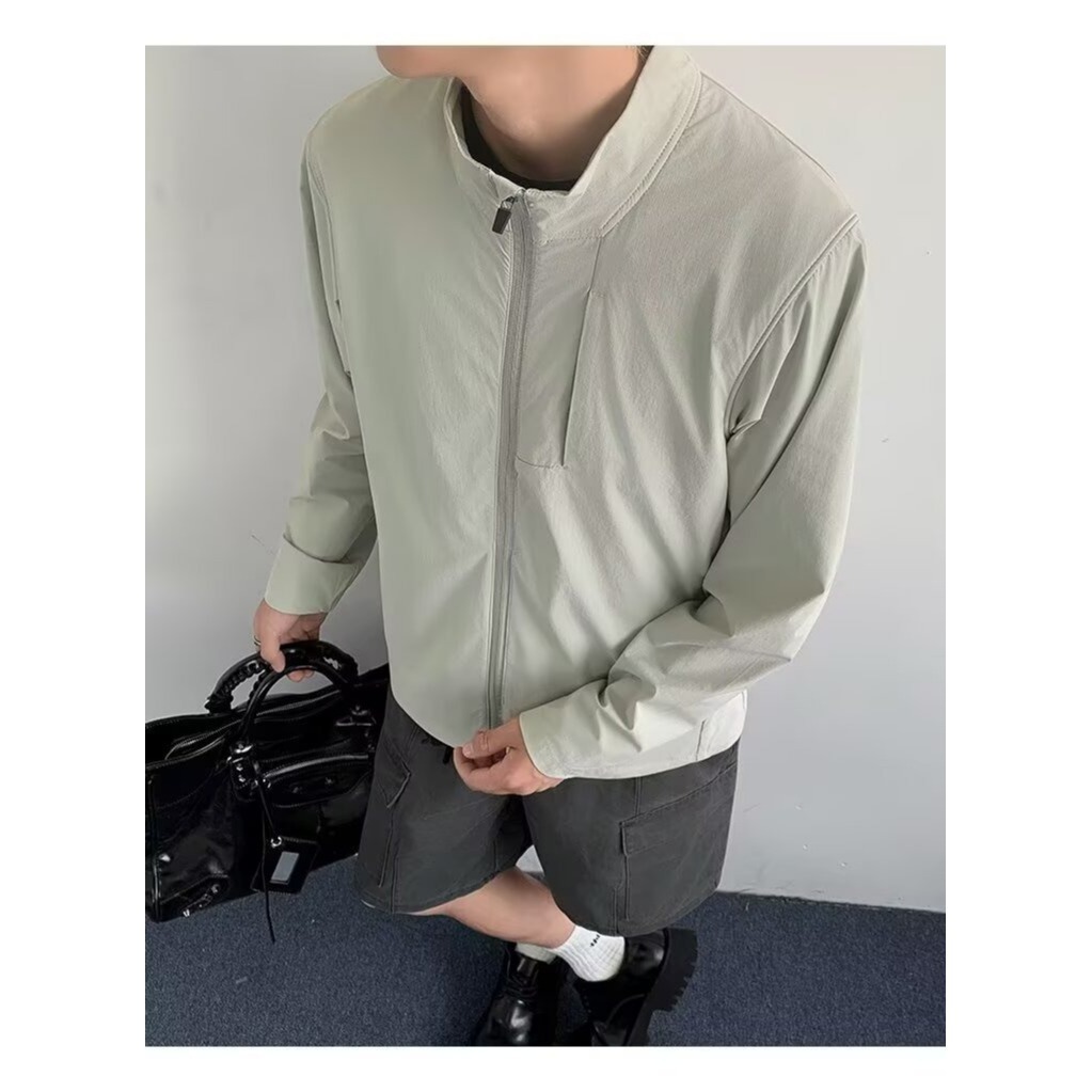立领防晒外套男款夏季薄款户外防晒衣高级感速干休闲防紫外线夹克