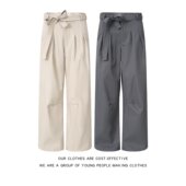 子 男女宽松阔腿痞帅裤 1Cool2026年美式 复古立体褶皱休闲西裤