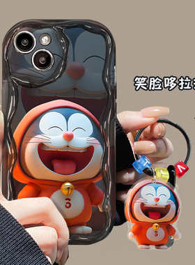 呆萌叮当适用vivox90s手机壳s17t秋冬y78新款x80/x70/x60硅胶iqooz8/z7/z5可爱neo7竞速版s16/s15/s12pro情侣