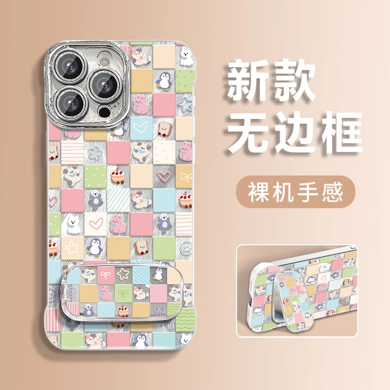 方块小狗适用苹果16手机壳iPhone15/14Promax新款华为mate70羽纱vivos20女opporeno13无边框荣耀300小米15pro