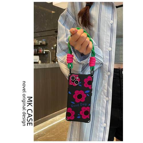 红色小花适用苹果手机壳