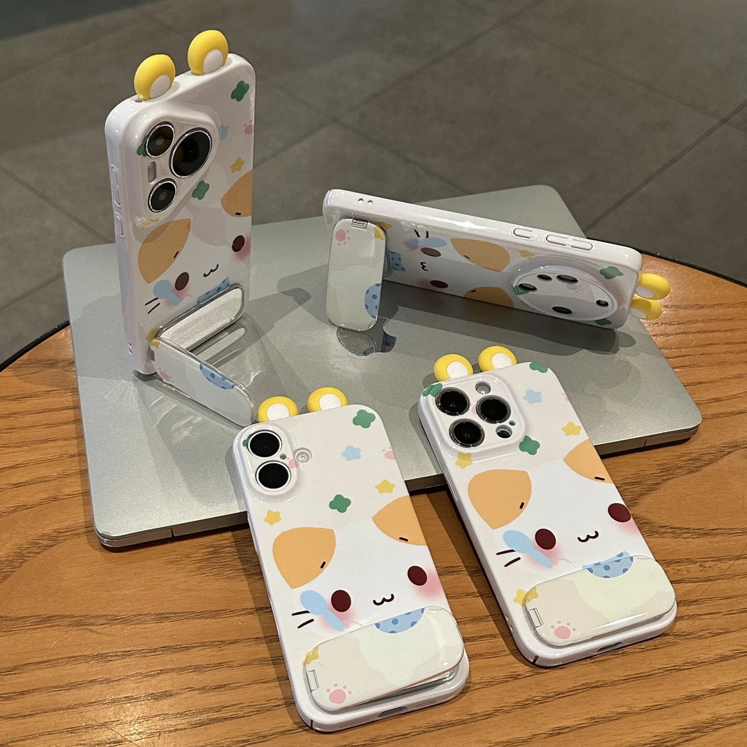 可爱棉花糖小猫适用苹果17手机壳