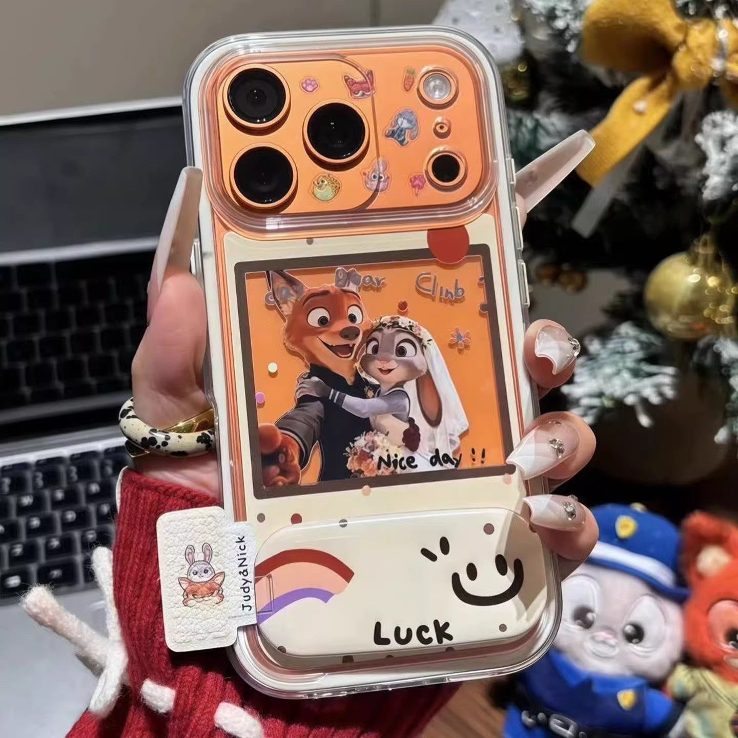 相框尼克朱迪适用苹果17手机壳华为MATE80新款iPhone16/15/14Promax卡通OPPOreno15透明VIVOx300红米k90情侣