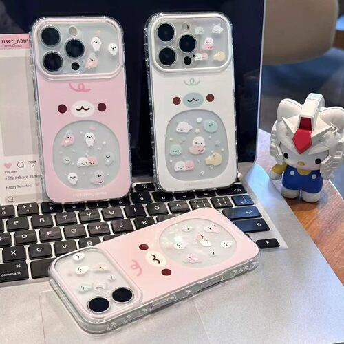 情侣软萌小海豹适用苹果17手机壳