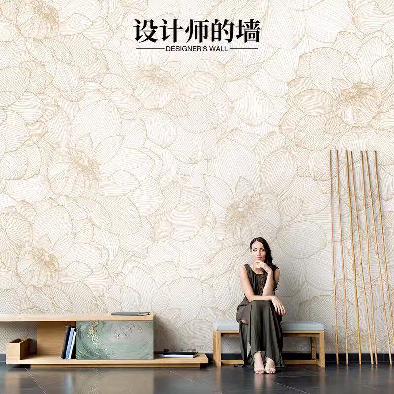 2026新款清新花卉壁纸沙发卧室电视背景墙轻奢高级感3d立体装饰画