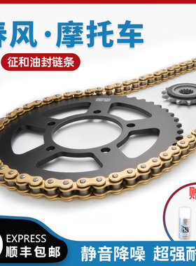 适用于春风800MT-X摩托车800NK原厂征和油封链条改装牙盘三件套装
