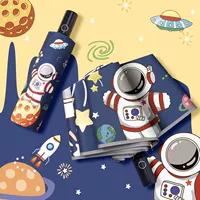 Безопасный зонтик для мальчиков и девочек для школьников, автоматический космонавт