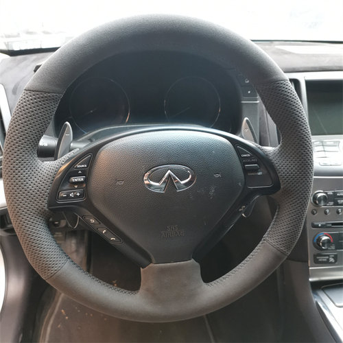 英菲尼迪翻毛专用手缝方向盘套