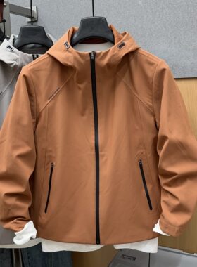 男2026秋季连帽加厚一体绒夹克