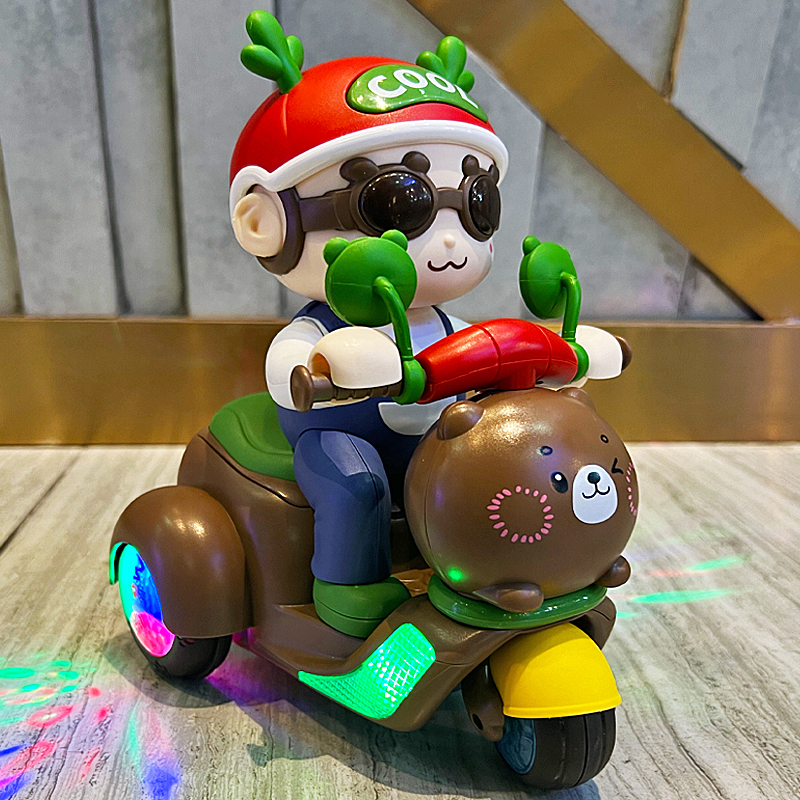 婴儿玩具电动旋转跳舞摩托车