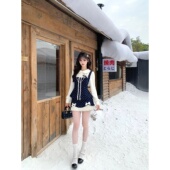 千金假两件上衣蕾丝半裙气质套装 法式 浪花海盐 越韩小鱼Musefish