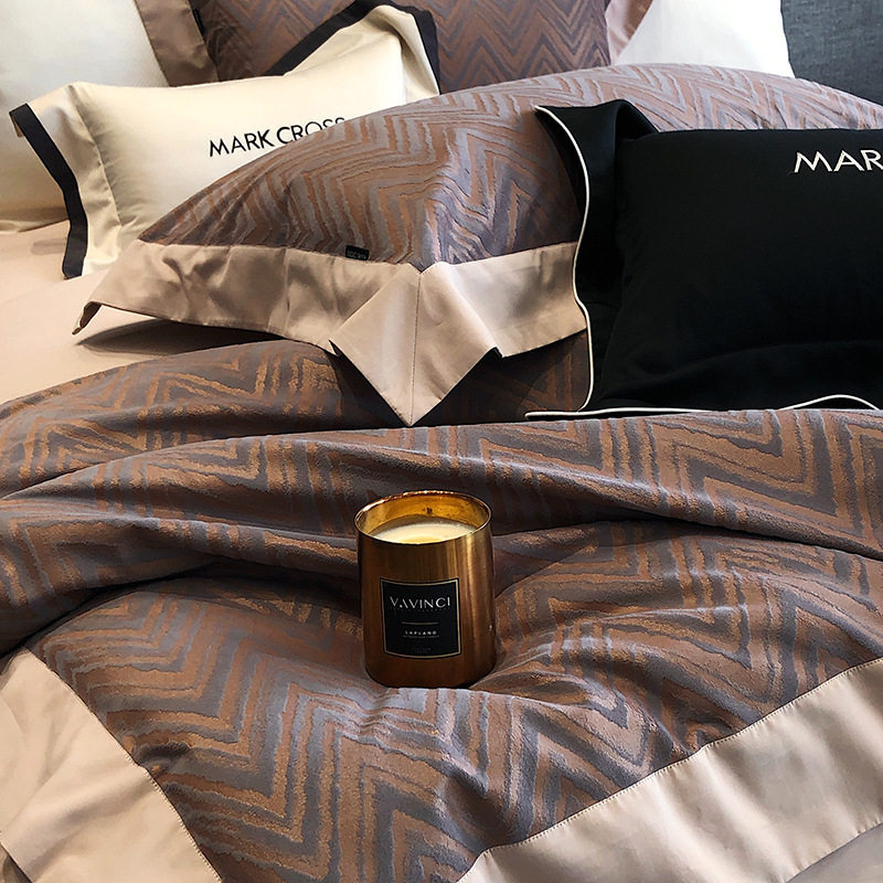 秋冬丝绒磨毛鎏金长绒棉四件套加厚全棉纯棉轻奢保暖床上用品1.8