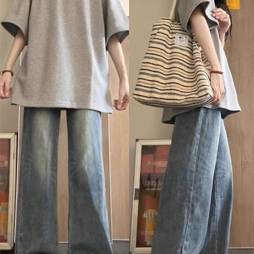 纯棉格子POLO领拼接灰色上衣