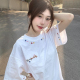 独特超好看刺绣花朵字母重磅短袖 t恤女夏2026年超火减龄情侣上衣