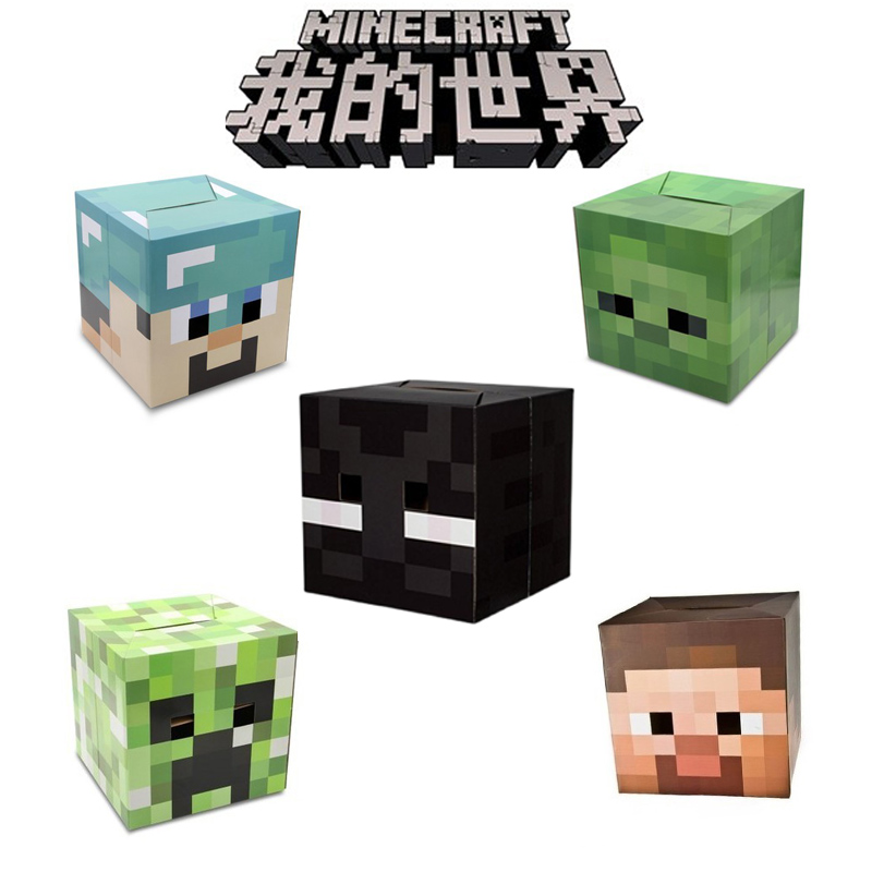 我的世界周边人物史蒂夫 末影人 苦力怕 僵尸 头套儿童装饰玩具