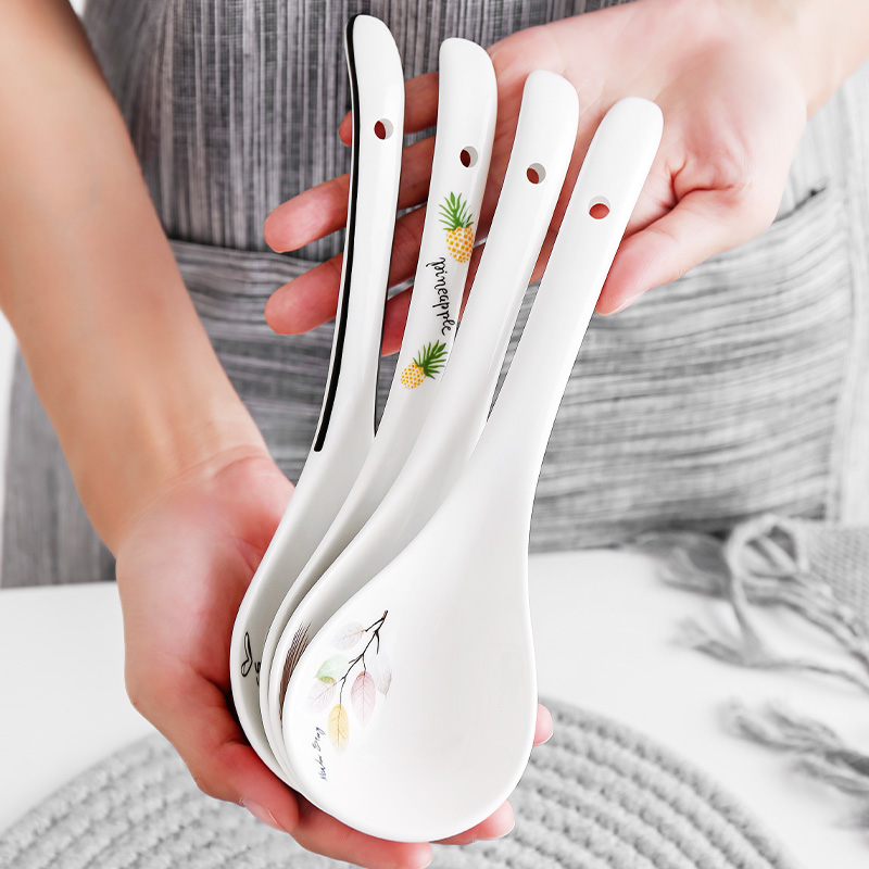 汤勺大号盛汤陶瓷水勺厨房水瓢创意可爱粥勺稀饭网红加厚长柄勺子,厨房/烹饪用具,汤勺,淘宝优惠券,粉丝福利购,淘宝优惠卷