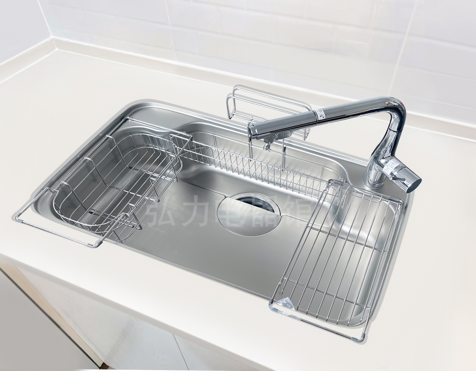 骊住LIXIL水槽压花不锈钢大单槽