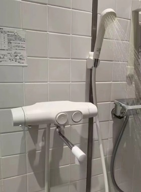 KVK日本进口FTB160KB白色增压恒温花洒淋浴挂墙式冷热水龙头