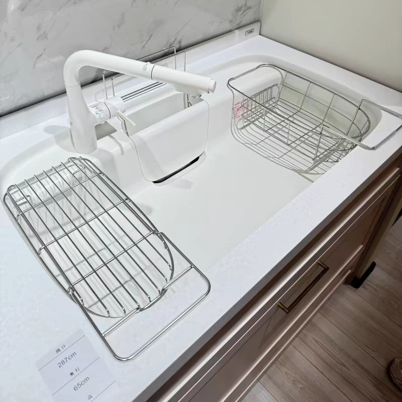 日本进口骊住LIXIL水槽焕白大理石大单槽厨房台盆家用洗护洗碗槽