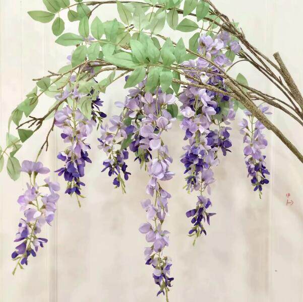 紫藤花复古仿真花室内插花装饰假花摆件兰桂坊工艺品仿真花束