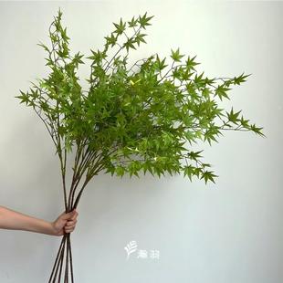 长枝立体枫叶仿真绿植壁挂装饰橱窗室内造景摆件 长青树叶酒店