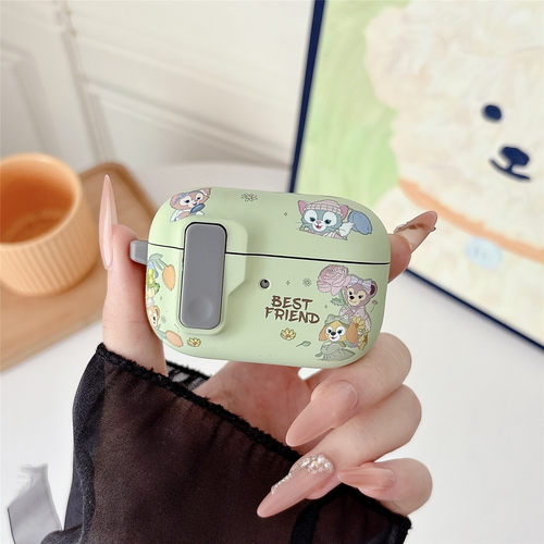 磁吸弹盖达菲熊适用华为Freebuds 7i/pro5无线蓝牙耳机保护套Free Clip2苹果AirPods 4/5代磨砂pro2/3