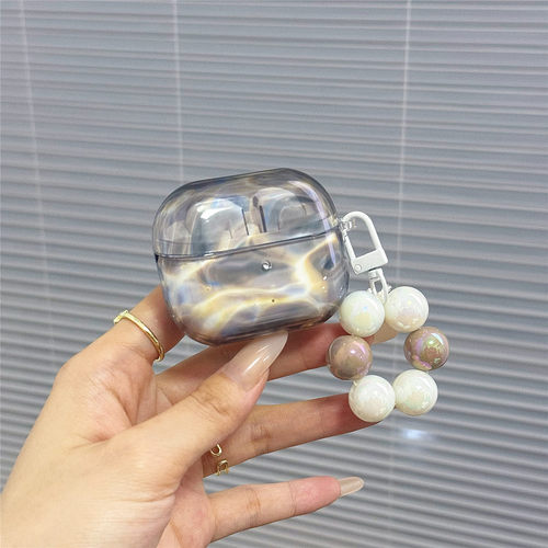 灰色水波纹适用SAMSUNG Buds 3FE/live/core三星无线蓝牙耳机保护套galaxy Buds 2/3/4pro